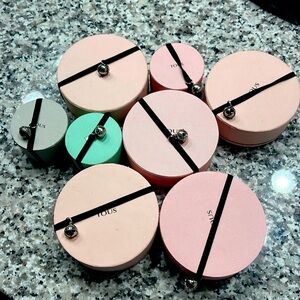 Original Tous jewelry boxes. 5 large and 3 small.